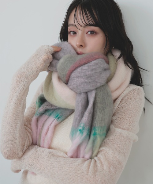 チェックストールマフラー（マフラー）｜LIAN（リアン）のファッション