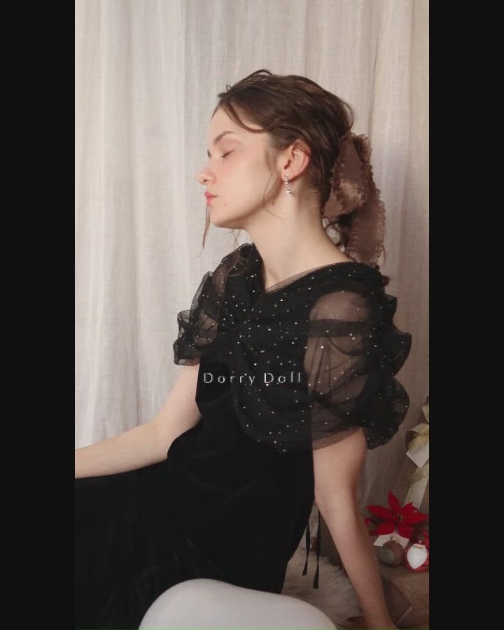 チュールケープデザインマーメイドドレス（ドレス）｜Dorry Doll