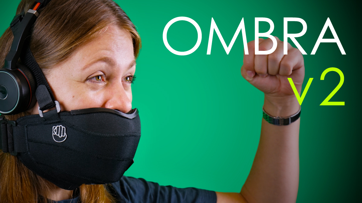 OMBRA v2 M-Lサイズ マイクポート左耳 ゲーミング防音マスク OMBRA v2