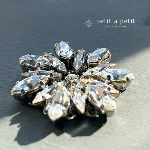 SWAROVSKI スワロフスキー コサージュ ブローチ 3点セット 箱付き