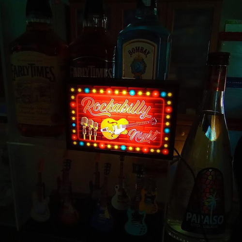 ロカビリー ギター オールディーズ アメリカン レトロ サイン