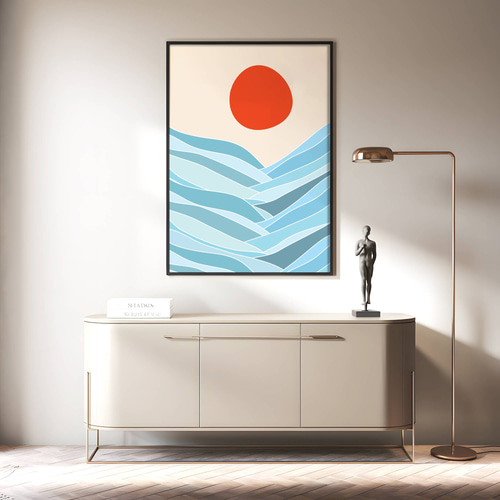 アートポスター パネル 北欧 幾何学 抽象的 ミッドセンチュリー 3枚