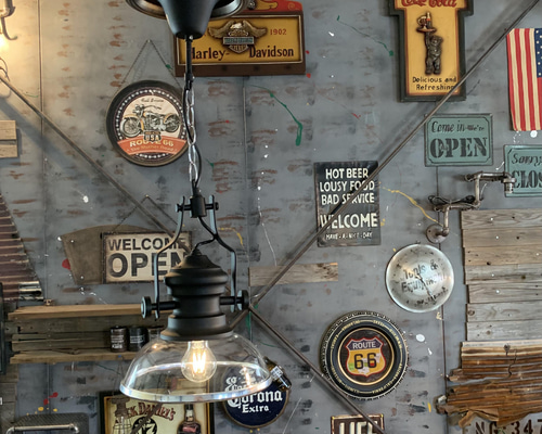 アメリカンヴィンテージ style/ インダストリアル式 ペンダントランプ