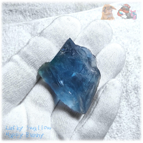 ◇ 秘蔵品 宝石質 特殊希少カラー ブルーフローライト 欠片 結晶 蛍石