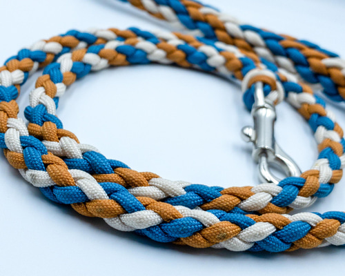 パラコード6つ編みリード 小型犬•中型犬 パラコード リード リード
