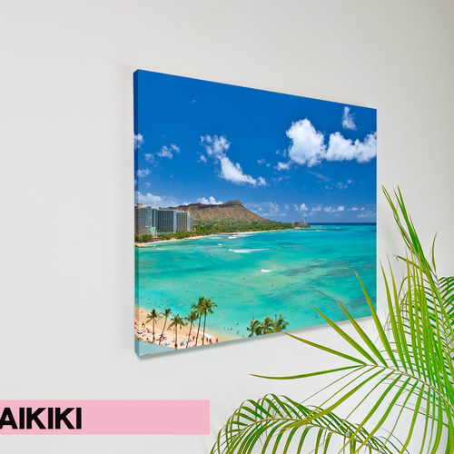 リゾートビーチフォトキャンバス インテリアアートパネル サーフィンの
