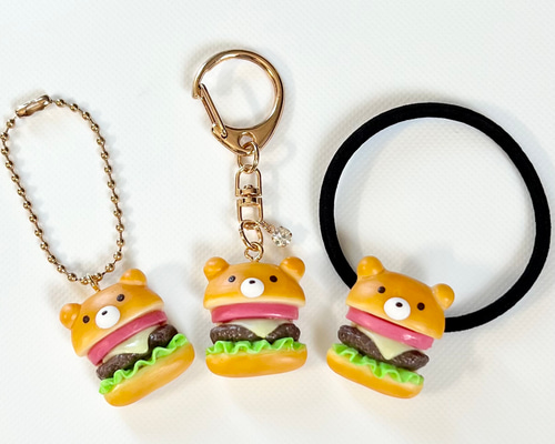 10点セット] ブタハンバーガー、クマハンバーガーとミニクマの