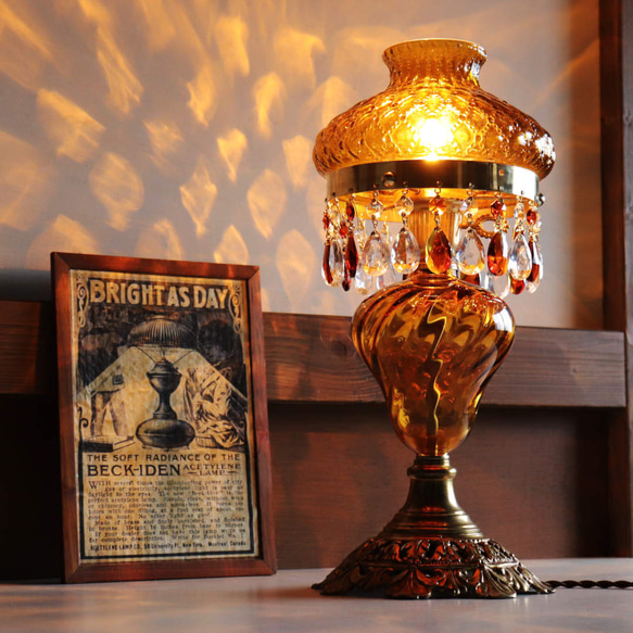 芸術品！50's〜アメリカンアンティーク ガラスアート置物 ミッド