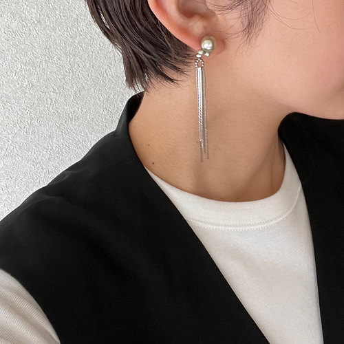 ロング ピアス シルバー ピアス（その他） Lucas accessory 通販