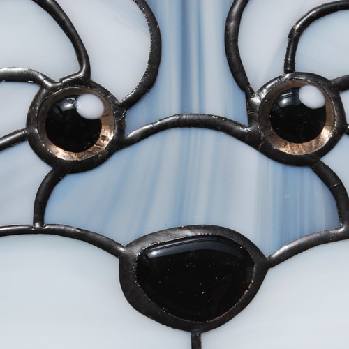 ミニチュア・シュナウザーのステンドグラスサンキャッチャー サン