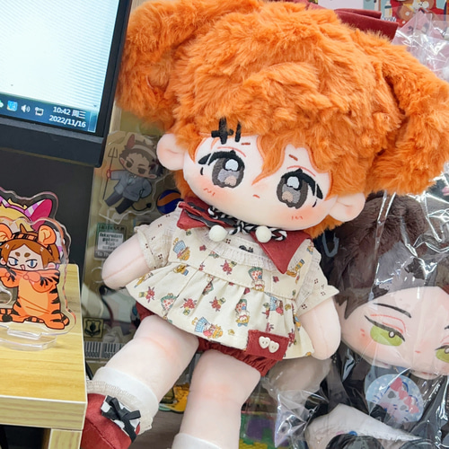 長い脚 無属性 ぬいぐるみ 25cm 着せ替えぬいぐるみ 獣耳付け女の子