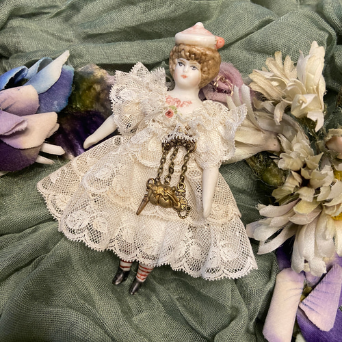 お正月値下げ！アンティーク チャイナヘッドドール パンツ 16センチ