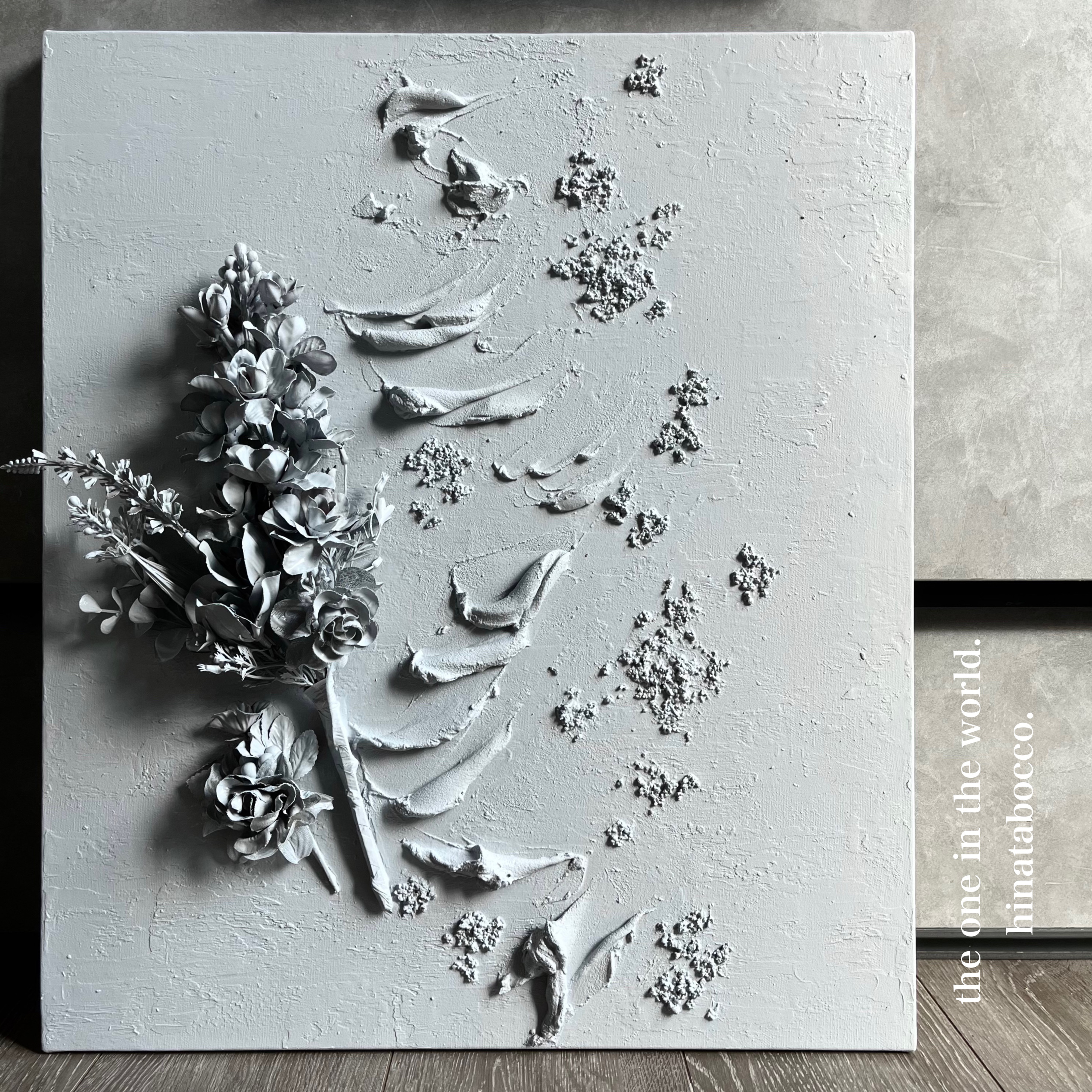 テクスチャーアート 絵画 インテリアアート 花 立体 絵 フラワーアート