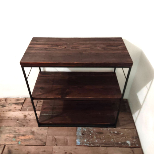 アイアンラック アイアンシェルフ オーダー家具 本棚 ターンテーブル台