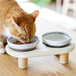 猫用食器台（テーブルのみ）・丸足バージョン 【食器テーブル・ペット