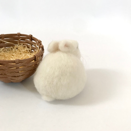 もふっとまるっとうさぎさん〜 うさぎ 羊毛フェルト ネザーランド