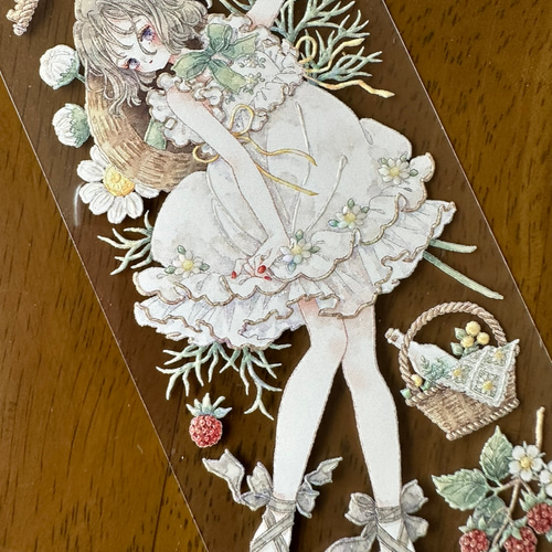 切売 1174☆ 海外 マスキングテープ マステ PET 装飾 花 人物 贝壳光