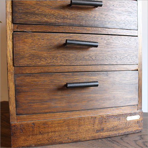 小引き出し 5段 木製 アンティーク ミニチェスト 小物入れ 古材 天然木