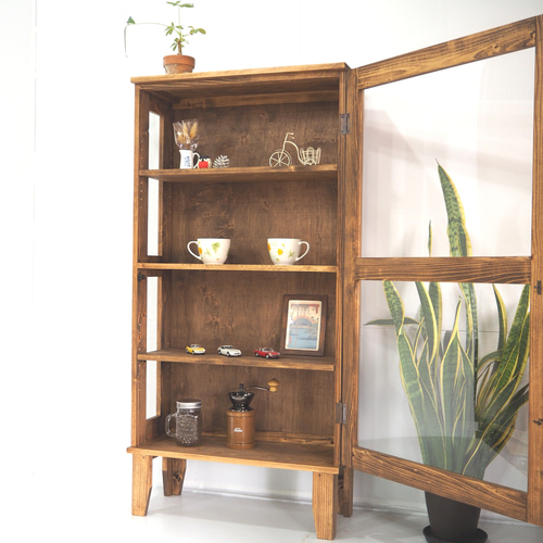 ジェームス商品】コレクションケース 飾り棚 キュリオケース