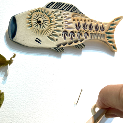 クリスマスツリー 壁掛け クロ POTTERY STUDIO K 陶器 タペストリー