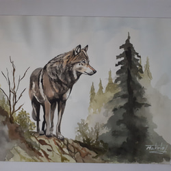 赤ずきんと狼 油絵 原画 キャンバス 手描き 絵画 絵画 メアリ 通販