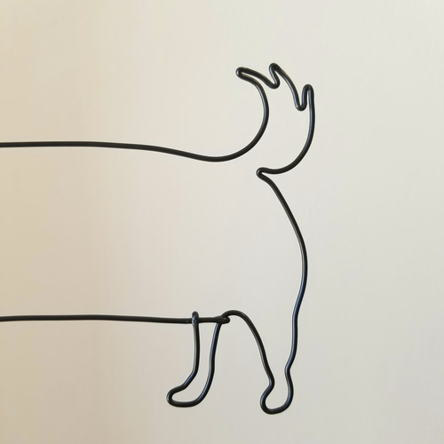 ダックスフンド のさんぽ 】 ワイヤーアート 壁飾り 飾り 犬 ワイヤー