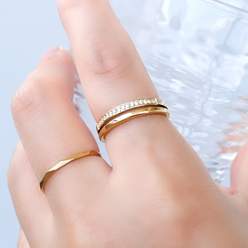 ジルコニア二連リングセット ｜新春福袋2026 サージカルステンレス