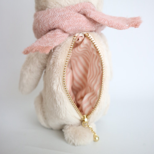ふわふわ うさぎのぬいぐるみポーチ ※受注制作 ポーチ puppe 通販