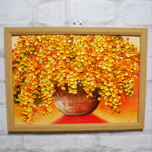 油絵 油彩 油彩画 絵 絵画【ミモザ】 油絵 油彩 油彩画 絵 絵画