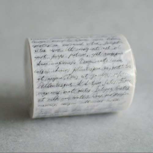 マスキングテープ 英字 筆記体 装飾 コラージュ素材 海外マステ 8m