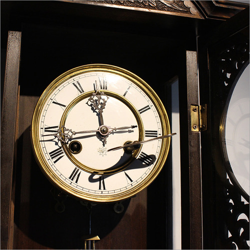 掛け時計振り子時計大正時代アンティーク柱時計clock a week