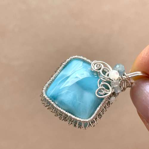 Earth's Beauty ラリマー ペンダントトップ(天然石 天然石ネックレス