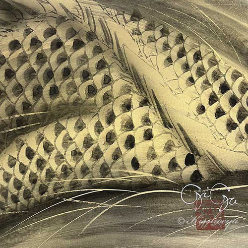 黄金雲龍図」 【経営者に人気☆奉納にも◎】 きいかわ宗圓 手描きの龍