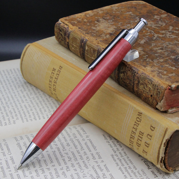 希少木 ピンクアイボリー 縮杢 特上・Pencil 0.5mm」木軸シャープ