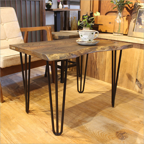 日本製 ケヤキ 一枚板 ローテーブル おしゃれ 木製 無垢 アイアン 和