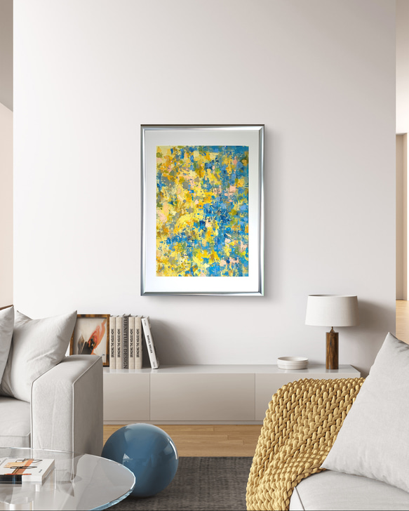 イン・ザ・パラダイス / 抽象画 77×56㎝ B2 額縁セット 原画1点のみ