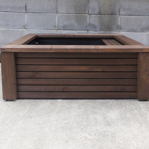 高さの有るビオトープ 80L トロ舟＆木枠セット（棚付き） ハウス・小屋