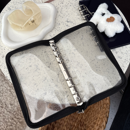 new＊ジップA6バインダー（ブラック）バインダー貯金 /saving /韓国