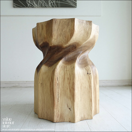 モンキーポッド無垢材 スツールIST/N 椅子 花台 ベンチ 丸太スツール