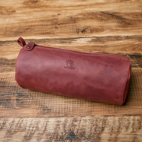 在庫限りの特選SALE】本革 ビッグペンケース（ポーチ）大容量 メンズ