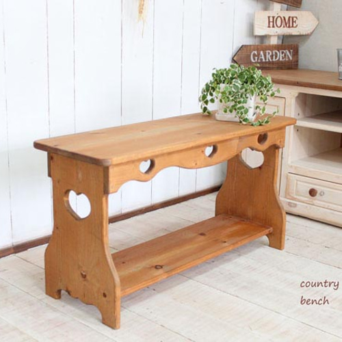 カントリー♡ハート アウトレット ベンチ 長椅子 カントリー家具