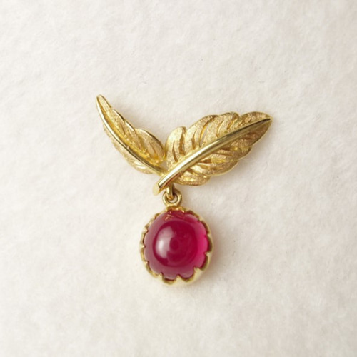 K18ピンブローチ/ ルビー ブローチ atelieriride 通販 735432｜Creema