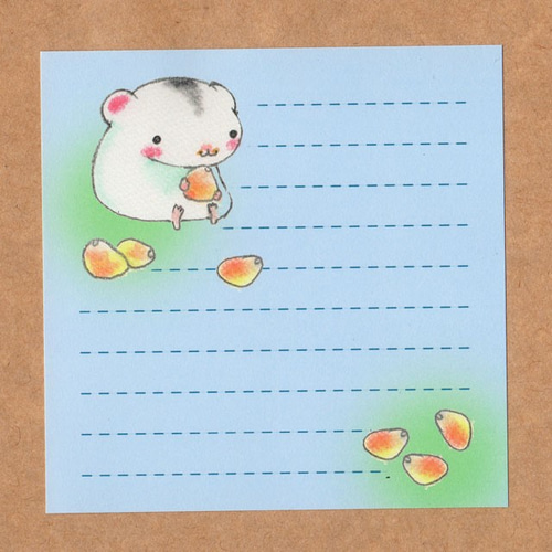 ハムスターメモ4種セット メモ帳 夢くりっぷ chikako 通販 6673489
