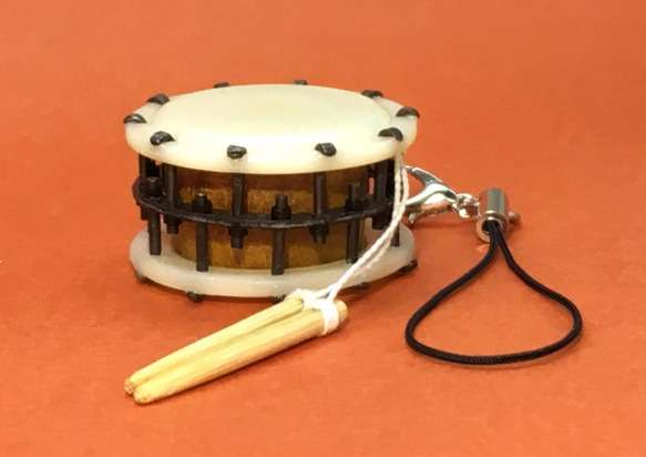 担ぎ太鼓 締太鼓和太鼓 天然皮革ストラップ付き中古品②