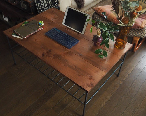 折り畳み ローテーブル 丸テーブル カフェ 木製 男前 インダストリアル