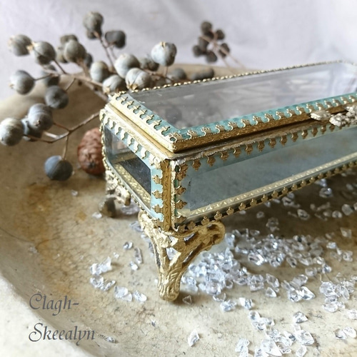 French Brocante【フランス製ブロカント】ヴィンテージ・ベベルガラス