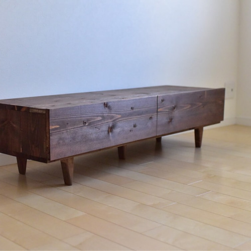 無垢】テレビボード 150㎝ ダークブラウンTVボード 北欧 おしゃれ