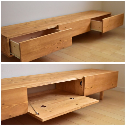 無垢】テレビボード 180㎝ オーク色 北欧 無垢材 テレビ台・テレビ