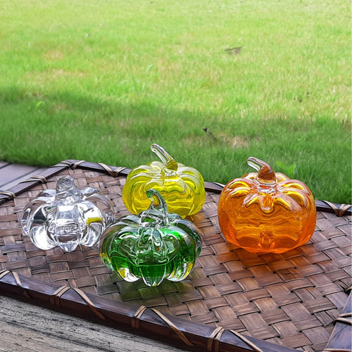 小さめかぼちゃ ガラス細工 ミニチュア 小さめかぼちゃ ガラス細工