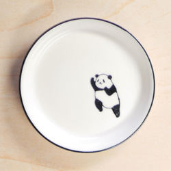 パンダ醬油皿(アッパー) 薬味皿・豆皿 丸山陶房（桑原純) パンダの食器